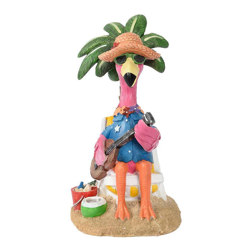 Flamant rose sur la plage 10&nbsp;5/8&nbsp;po VERTUO