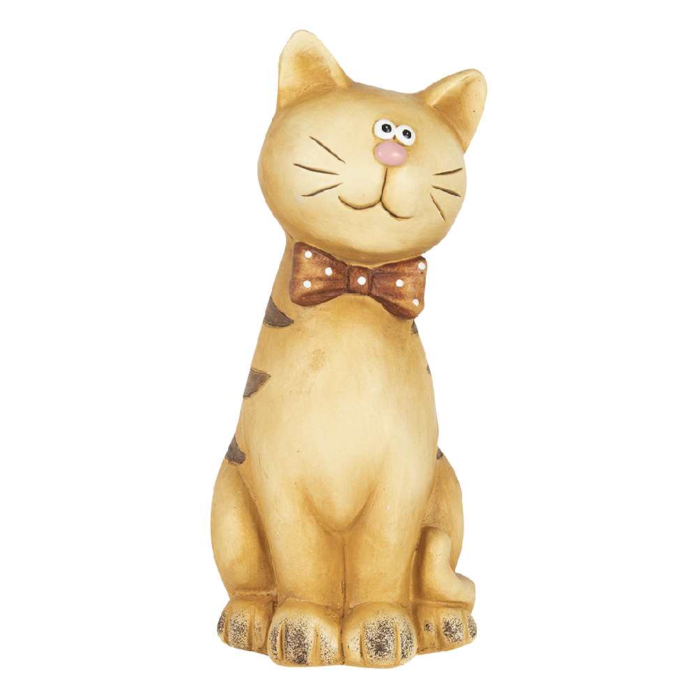 Chat avec nœud papillon beige 16 1/2 po VERTUO