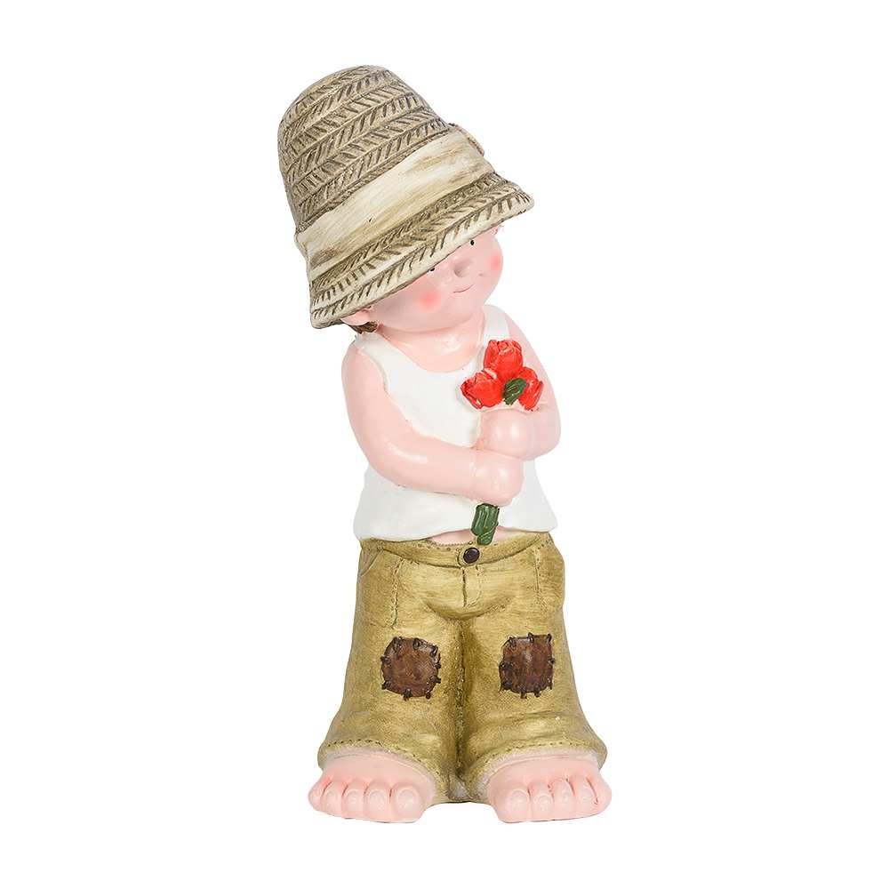 VERTUO Boy with Red Flowers 18 1/8 in.