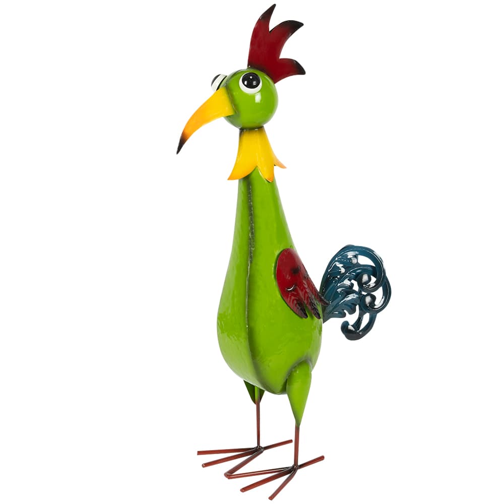 Coq décoratif en métal vert 21 7/8 po VERTUO