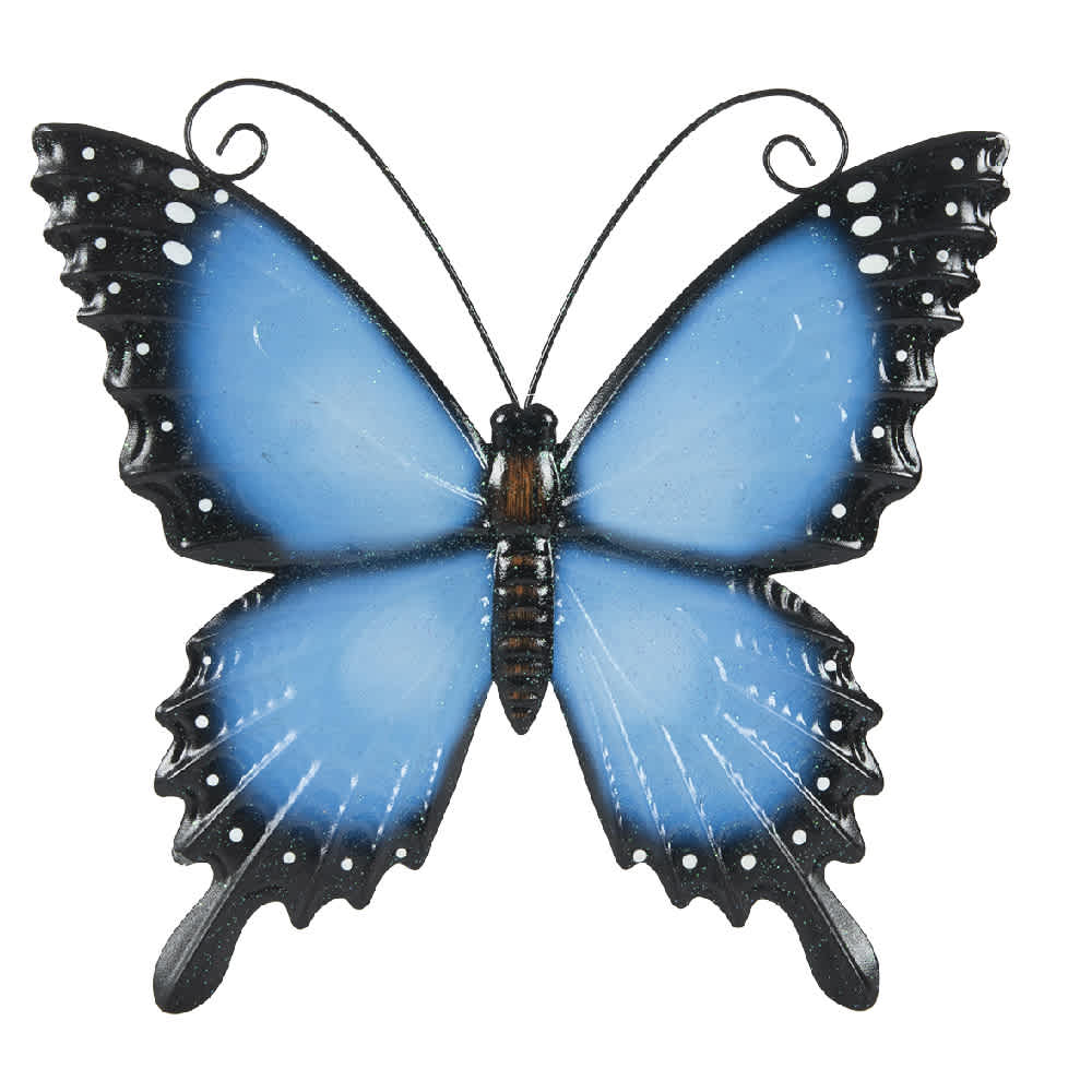 VERTUO Wall Decorative Metal Butterfly Blue 9 7/8&nbsp;in.