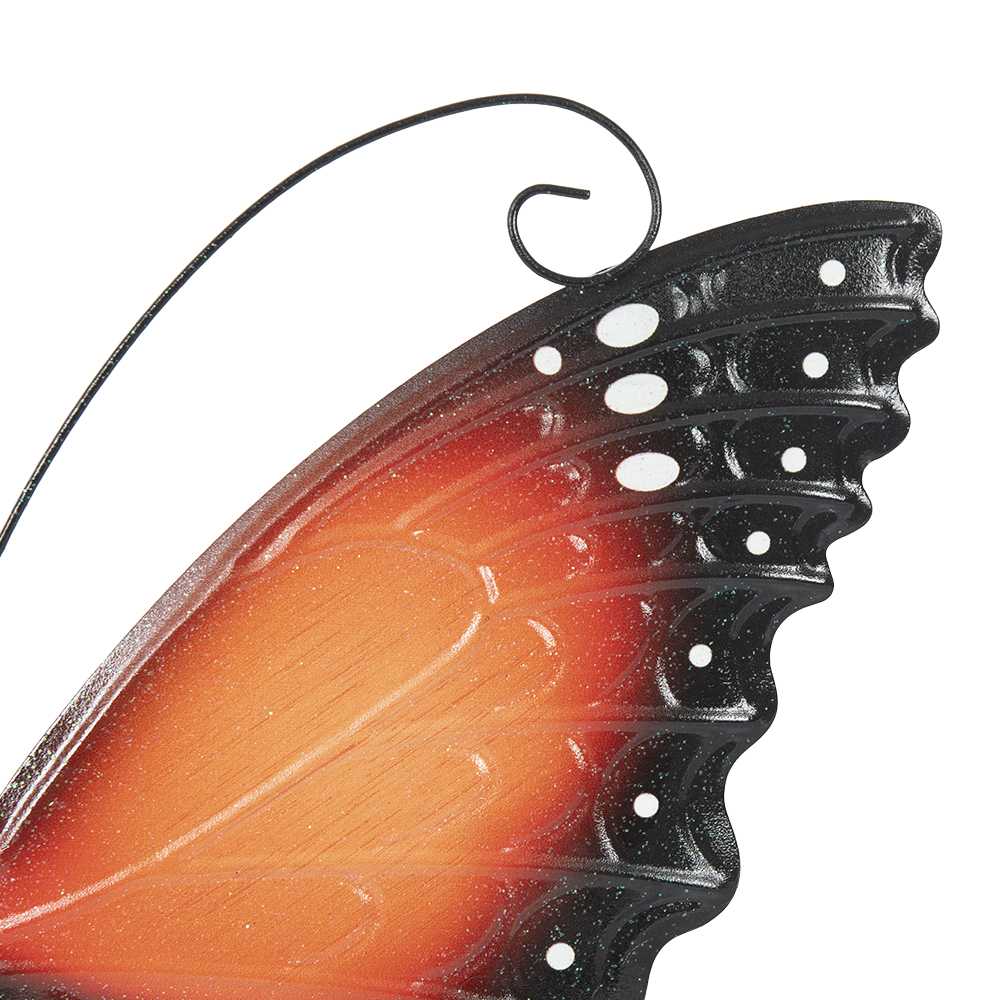 Papillon mural décoratif en métal orange 13 3/4 po VERTUO
