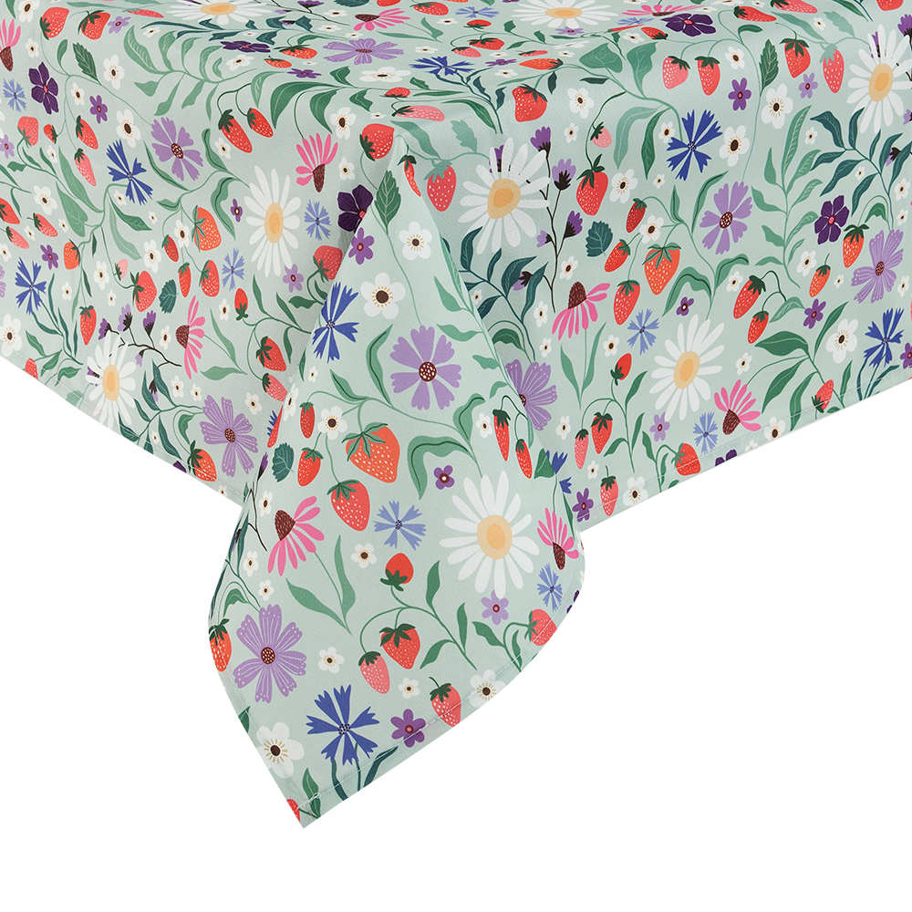 Nappe Fraises et marguerites 55&nbsp;1/8&nbsp;po&nbsp;x&nbsp;90&nbsp;1/8&nbsp;po VERTUO