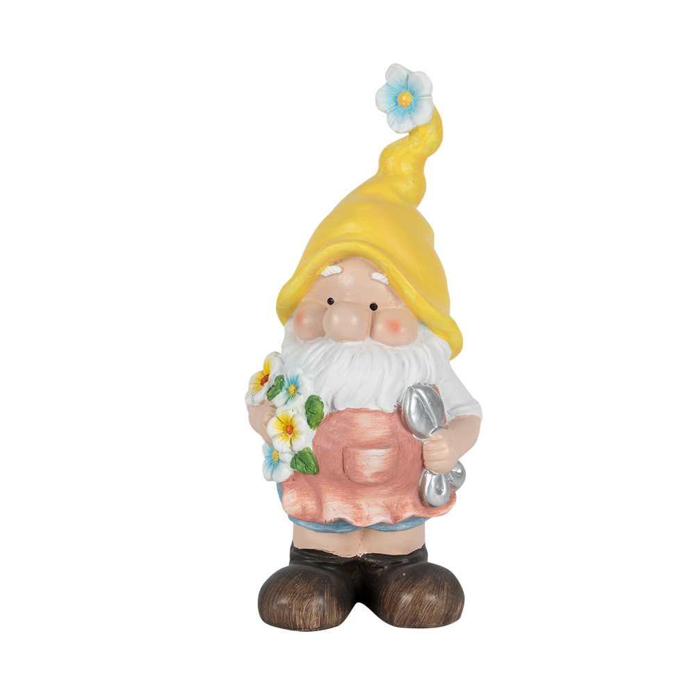 VERTUO Decorative Gnome with Flowers