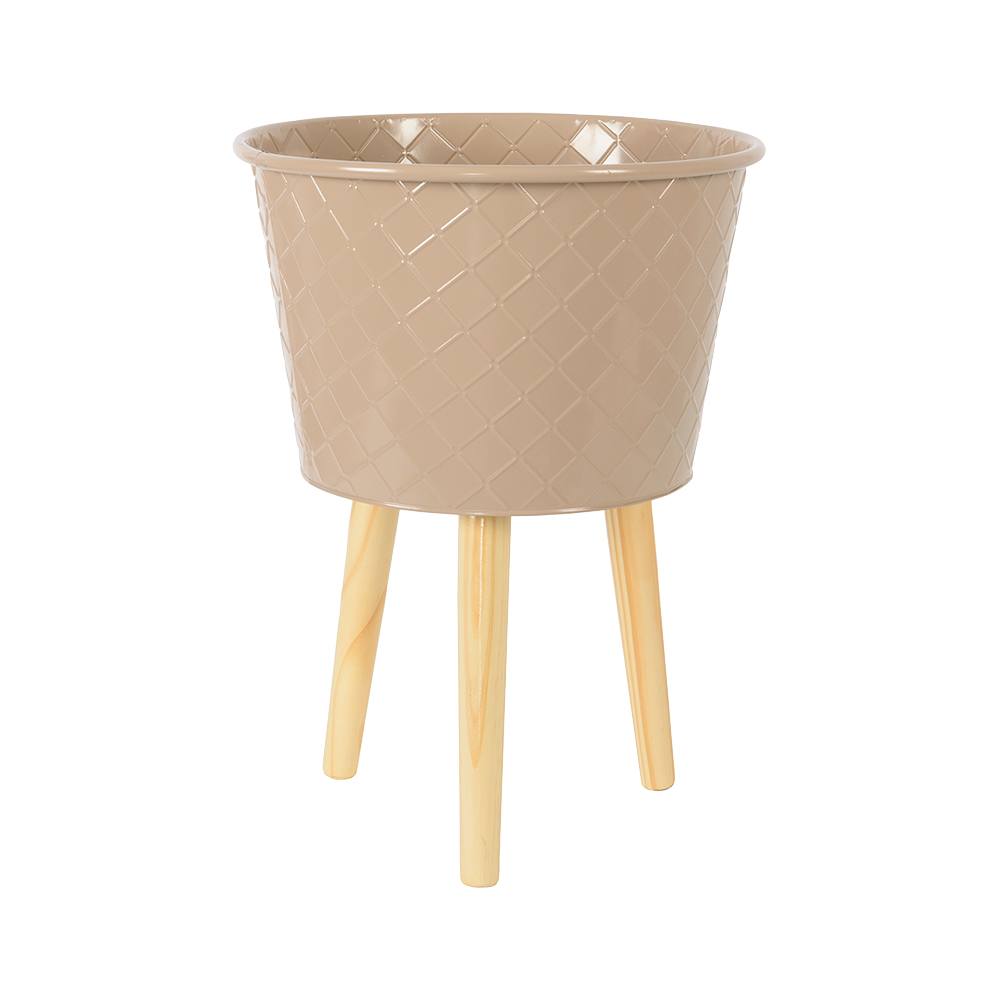Cache-pot sur pieds en métal couleurs variées 13 3/4 po VERTUO