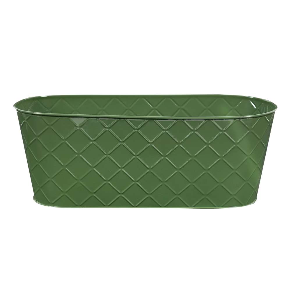 Jardinière métallique 14 1/2 po x 6 1/8 po Couleurs variées VERTUO