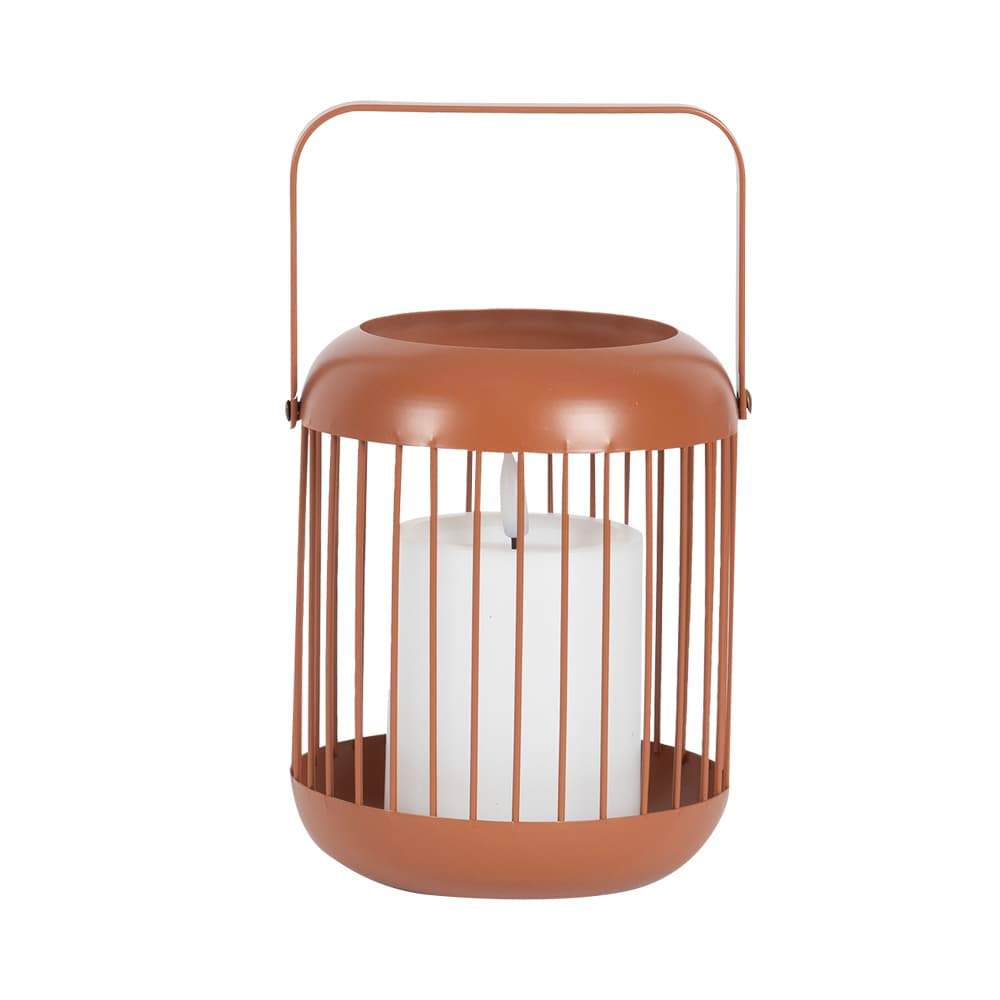 VERTUO LED Lantern with Candle Orange