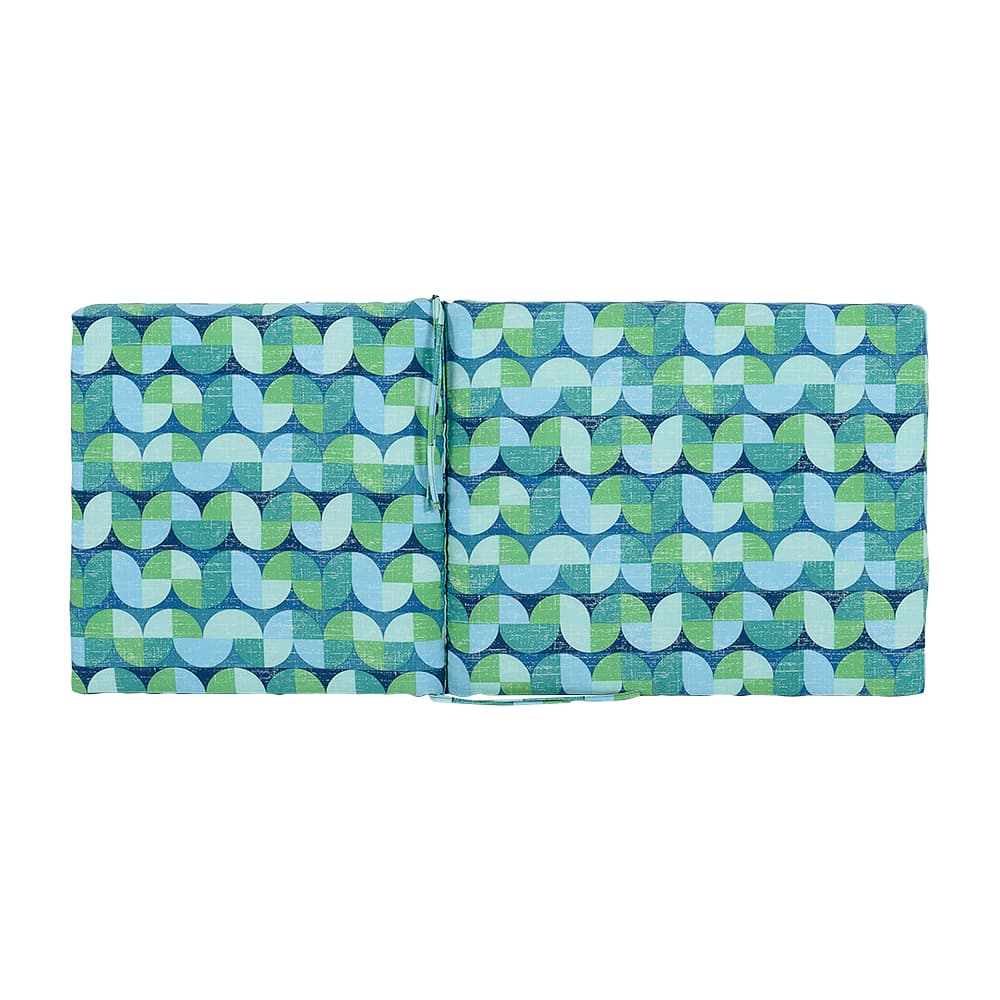 Coussin pour chaise de jardin à haut dossier Geo bleu et vert 45&nbsp;po x 20&nbsp;po