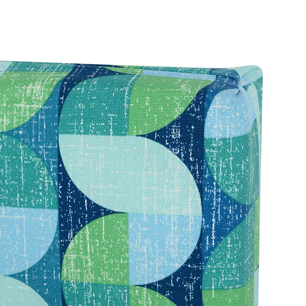 Coussin pour chaise de jardin à haut dossier Geo bleu et vert 45&nbsp;po x 20&nbsp;po