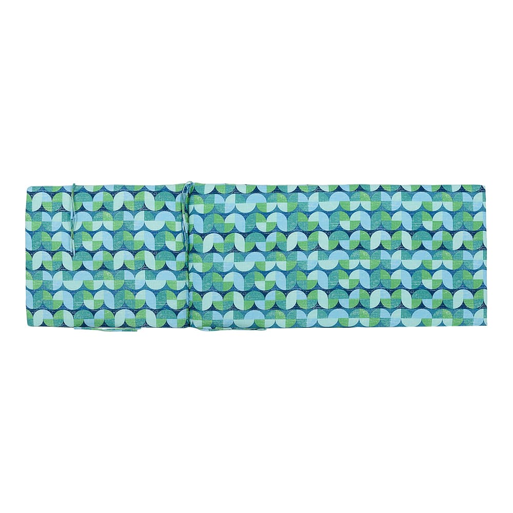 Geo Blue & Green Lounge Chair Cushion 70&nbsp;in&nbsp;x&nbsp;22&nbsp;in