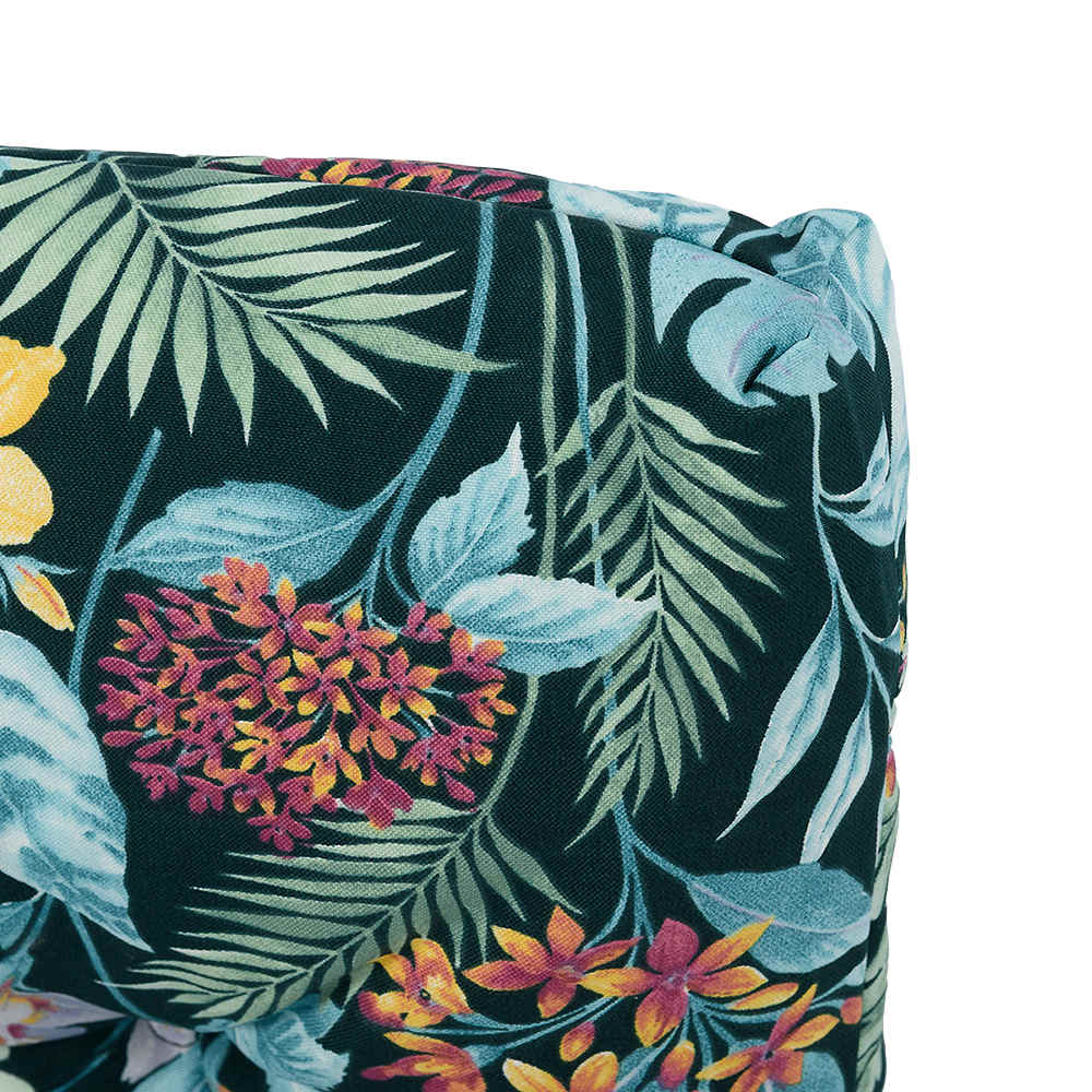 Aqua Flowers High Back Garden Chair Cushion 47&nbsp;in&nbsp;x&nbsp;20&nbsp;in