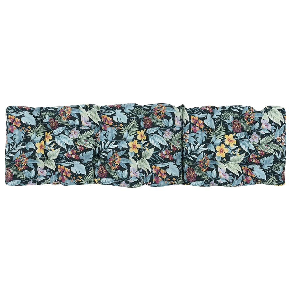 Aqua Flowers Lounge Chair Cushion 70&nbsp;in&nbsp;x&nbsp;22&nbsp;in