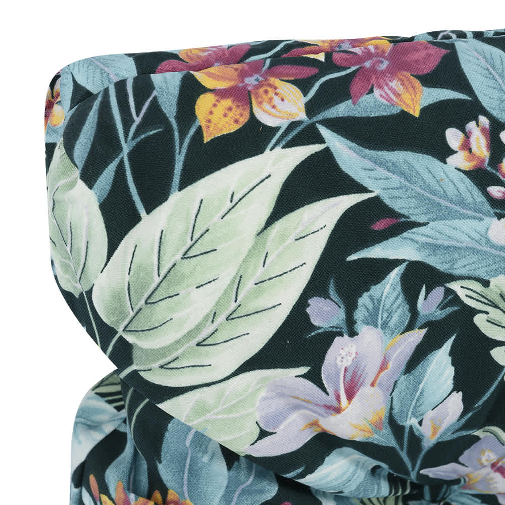 Aqua Flowers Lounge Chair Cushion 70&nbsp;in&nbsp;x&nbsp;22&nbsp;in