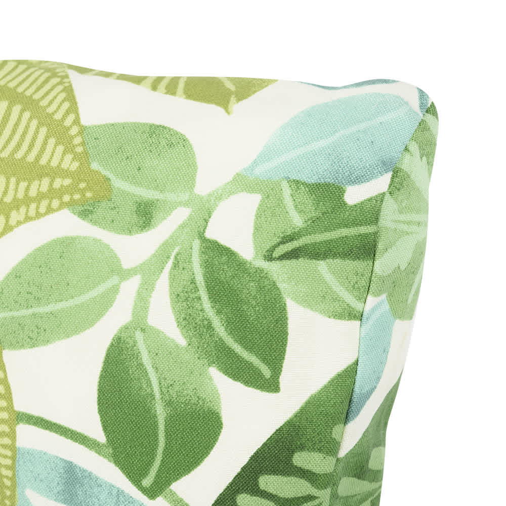 Coussin pour chaise de jardin Feuillage vert et crème 18&nbsp;po x 20&nbsp;po