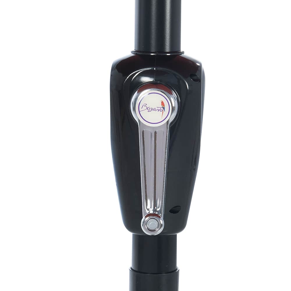 Green & Cream Leaves Tilting Patio Umbrella with Aluminum Pole 9 ft