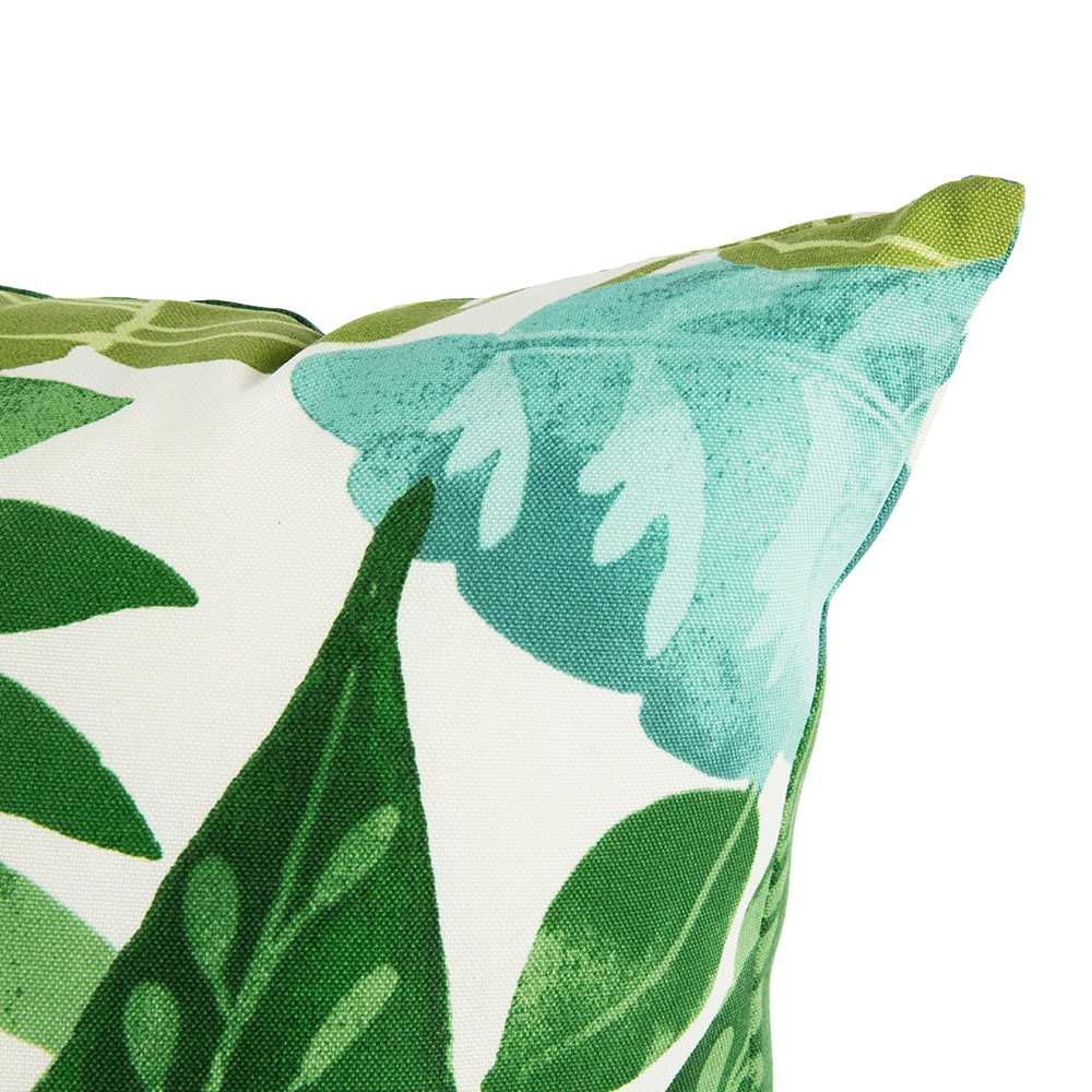 Green & Cream Leaves Patio Cushion 16&nbsp;in&nbsp;x&nbsp;16&nbsp;in