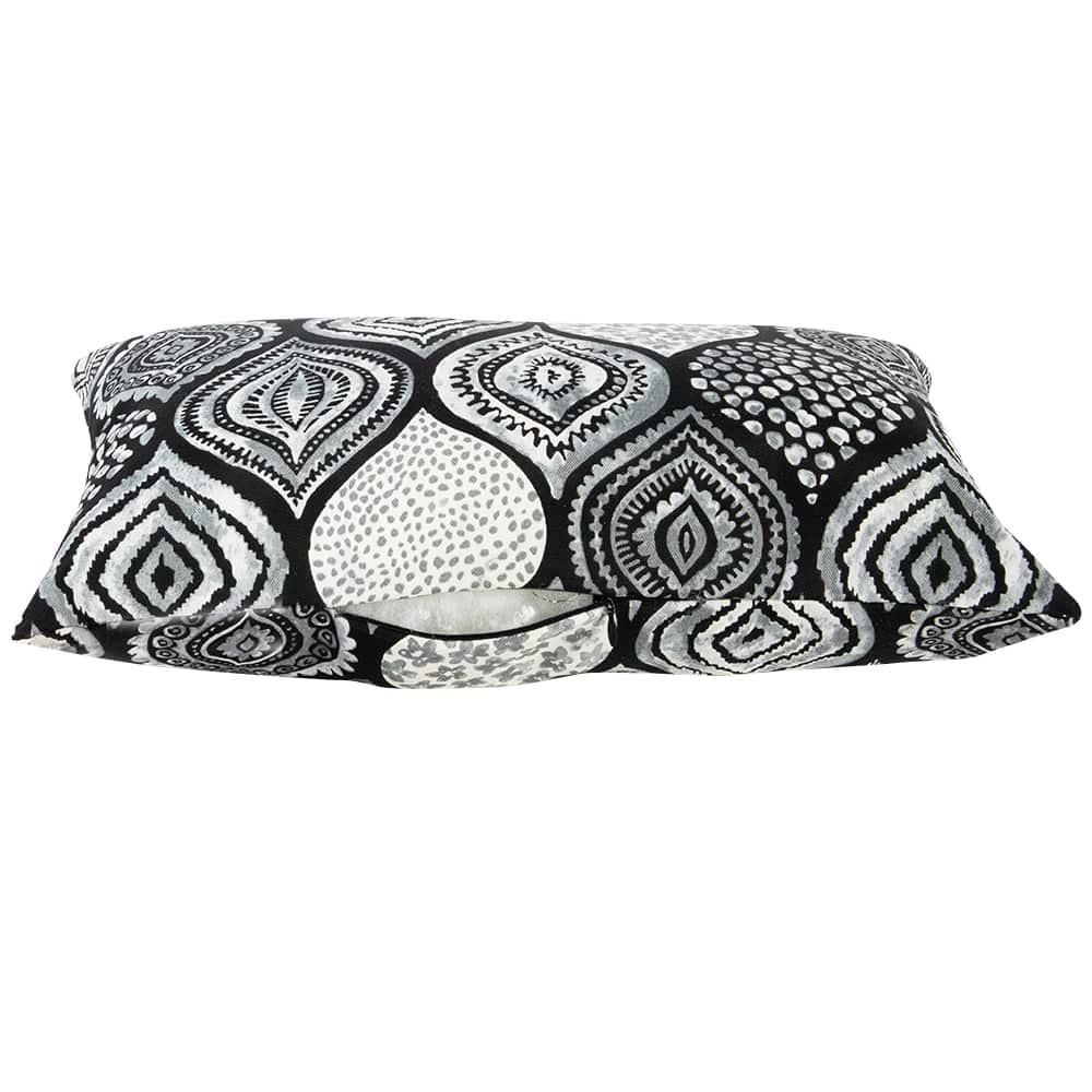 Grey & Black Pattern Patio Cushion 10&nbsp;1/2&nbsp;in&nbsp;x&nbsp;19&nbsp;in