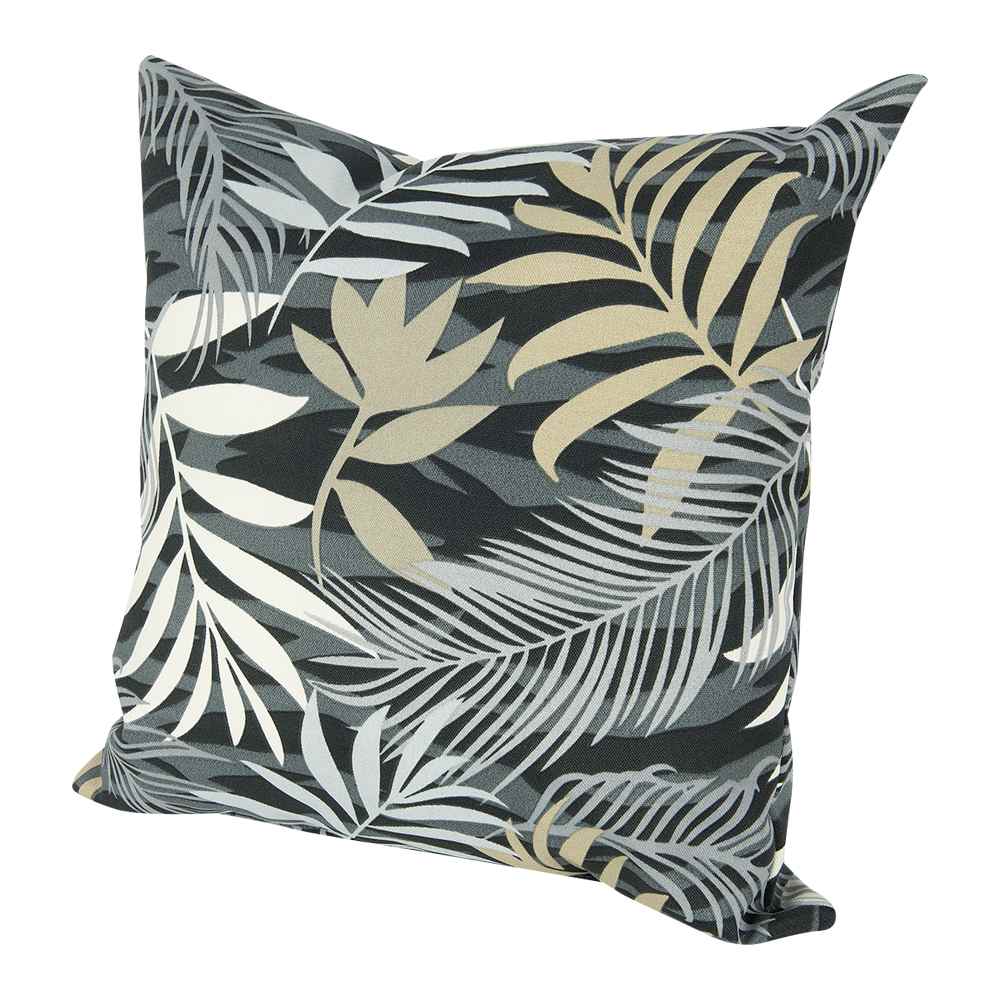 Grey Tropical Patio Cushion 16&nbsp;in&nbsp;x&nbsp;16&nbsp;in