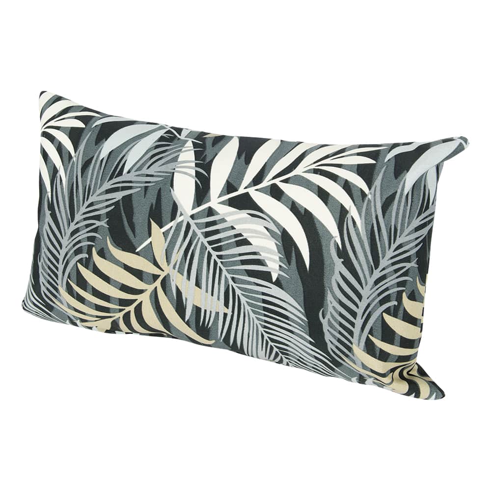 Grey Tropical Patio Cushion 10&nbsp;1/2 in&nbsp;x&nbsp;19&nbsp;in