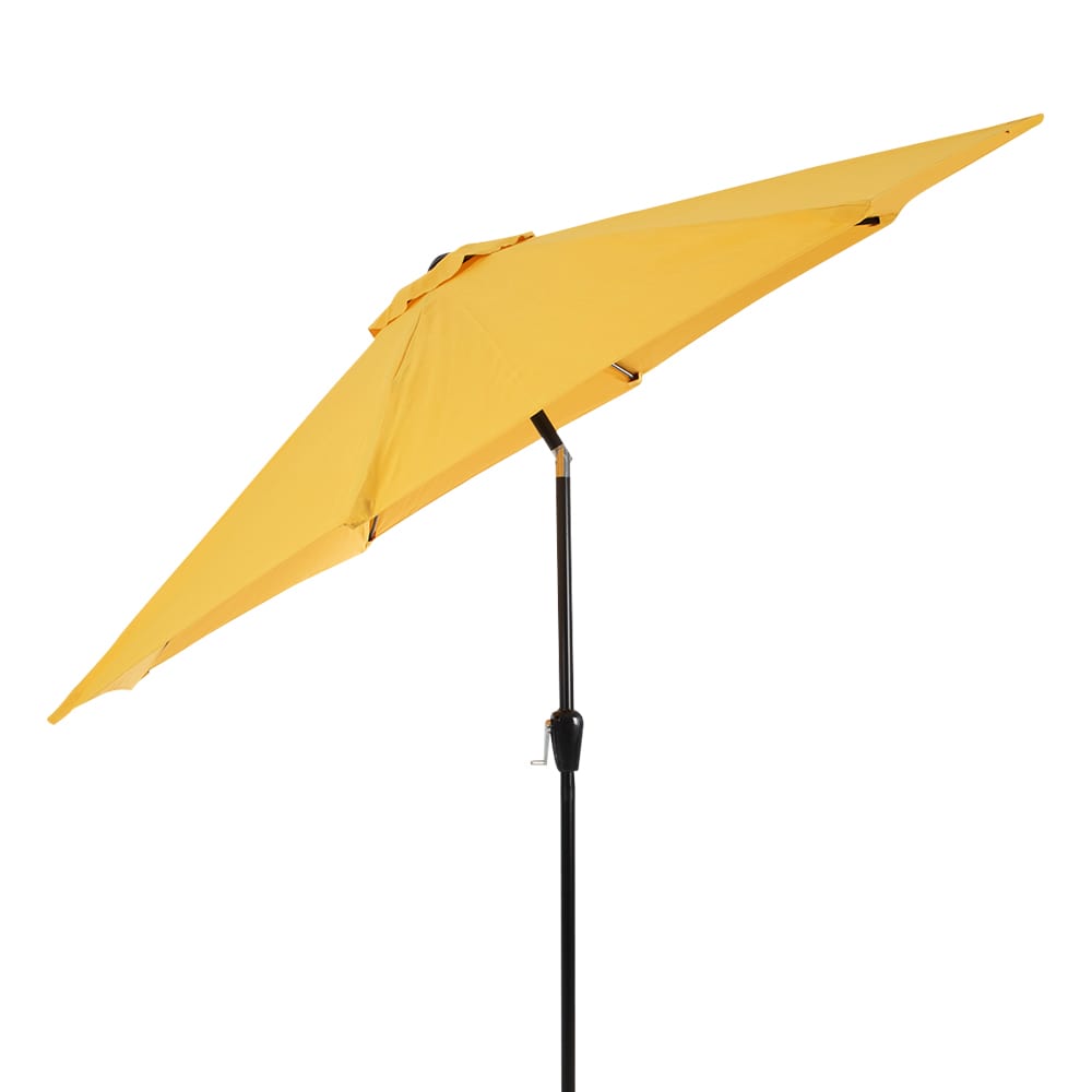 Yellow Tilting Patio Umbrella with Aluminum Pole 9 ft
