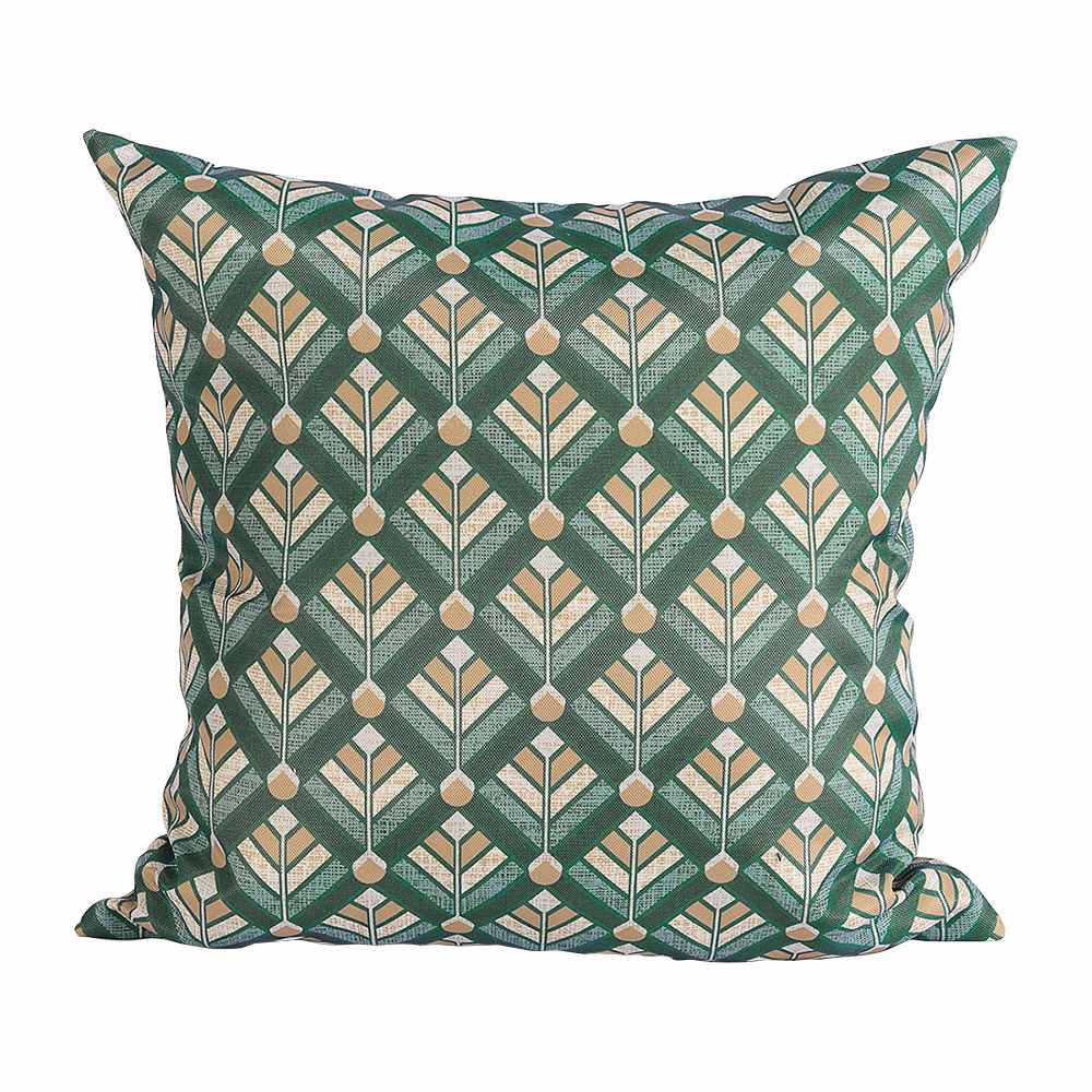 Geo Green Patio Cushion 16&nbsp;in&nbsp;x&nbsp;16&nbsp;in