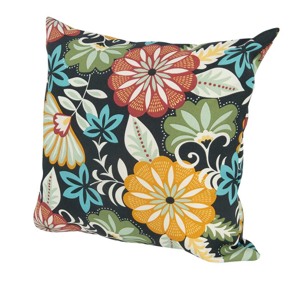 Multi Flowers Patio Cushion 16&nbsp;in&nbsp;x&nbsp;16&nbsp;in
