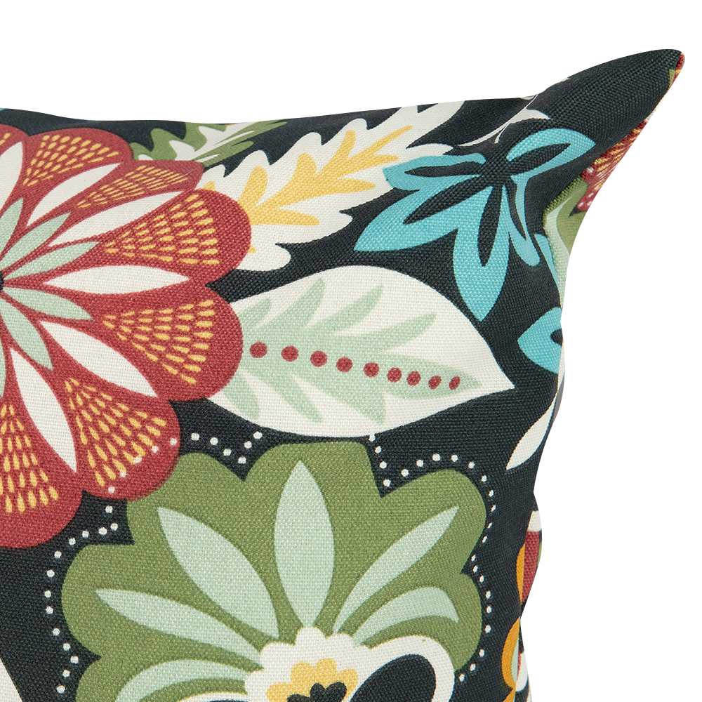 Multi Flowers Patio Cushion 16&nbsp;in&nbsp;x&nbsp;16&nbsp;in