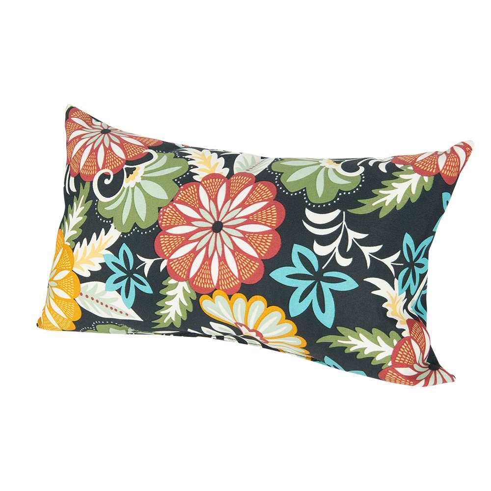 Multi Flowers Patio Cushion 10&nbsp;1/2&nbsp;in&nbsp;x&nbsp;19&nbsp;in