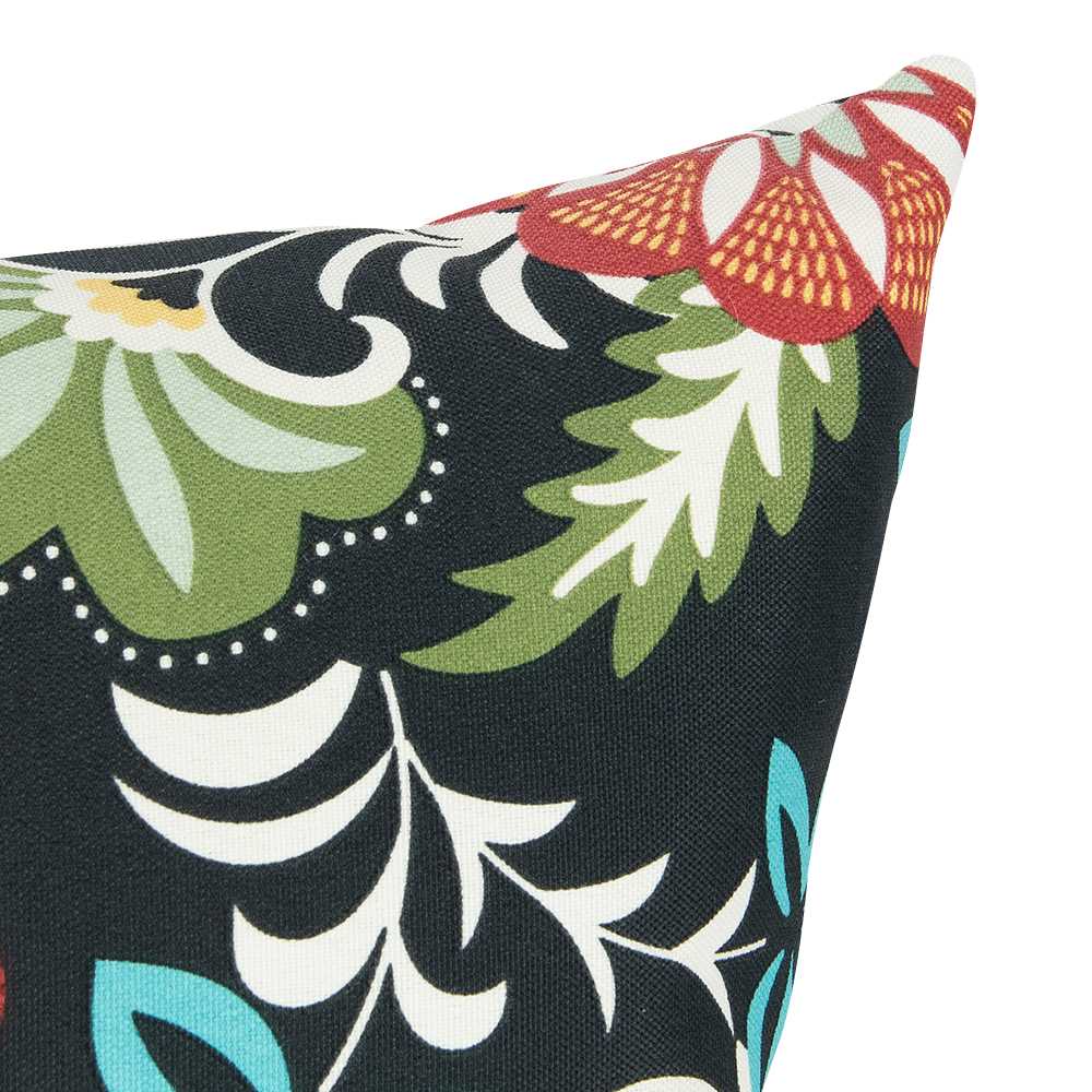 Coussin de patio Fleurs multi 10&nbsp;1/2 po x 19&nbsp;po