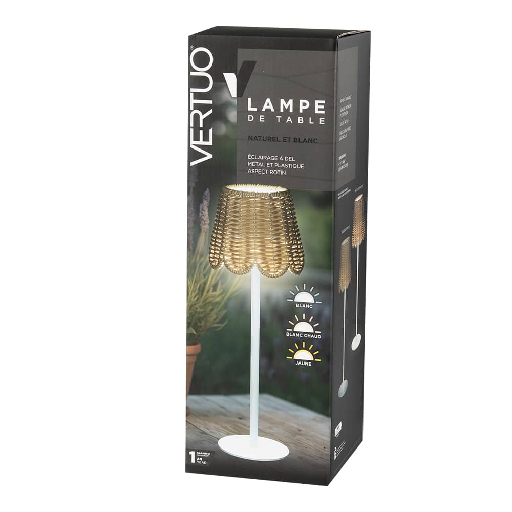 VERTUO Rattan Effect Table Lamp
