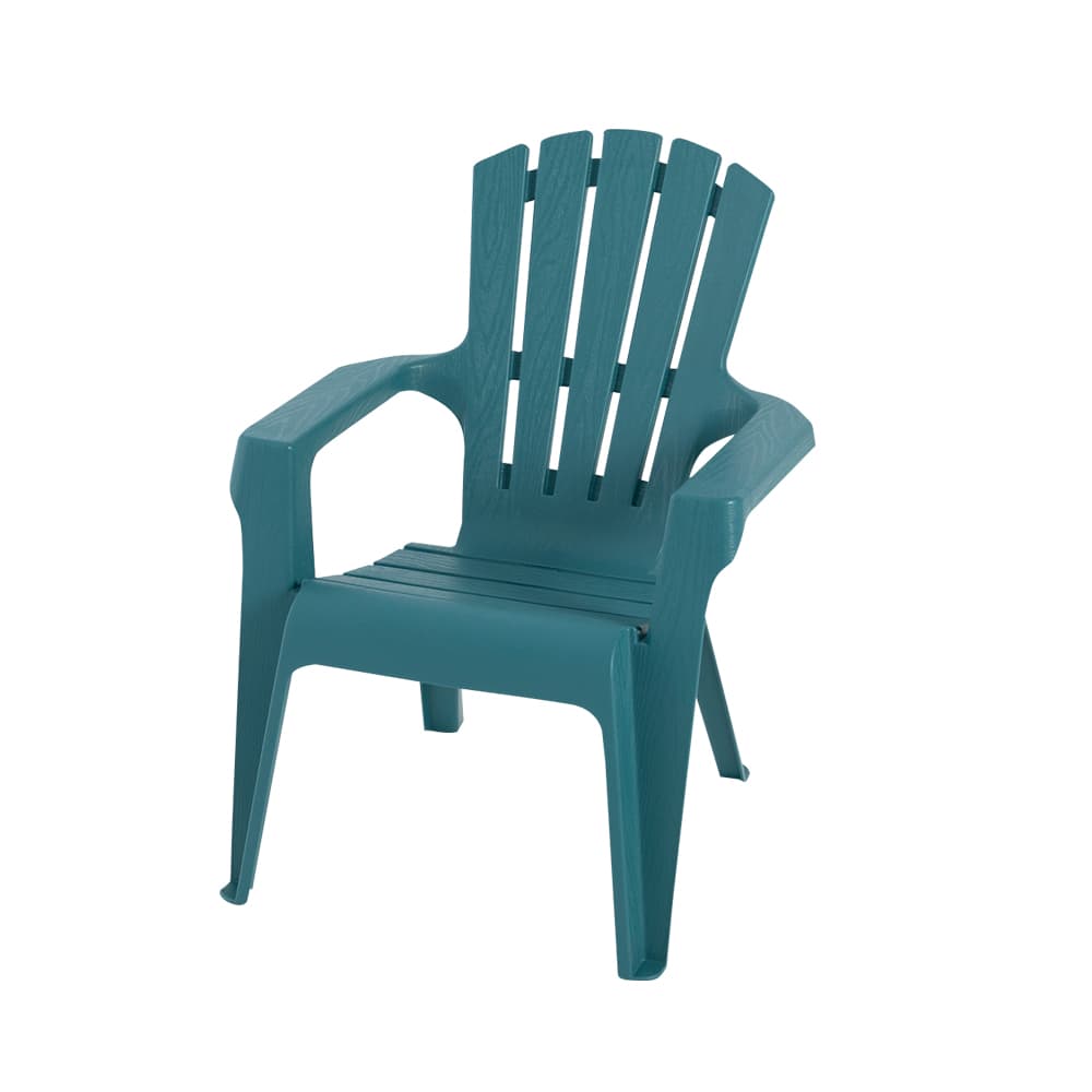 GRACIOUS LIVING Youth Adirondack Resin Chair Aqua Blue