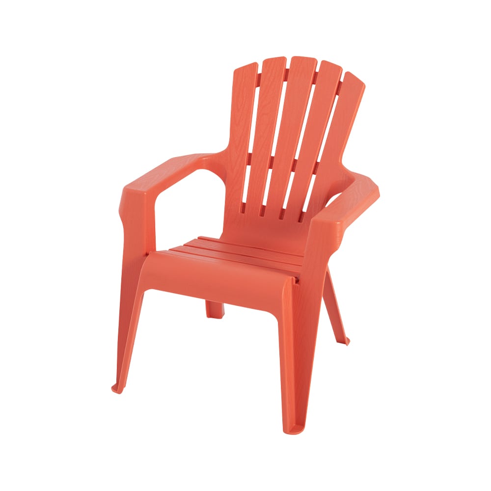 GRACIOUS LIVING Youth Adirondack Resin Chair Coral