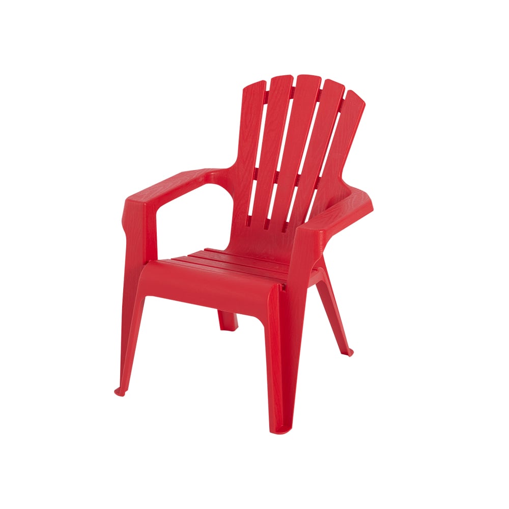 GRACIOUS LIVING Youth Adirondack Resin Chair Red
