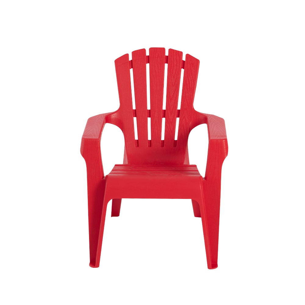 GRACIOUS LIVING Youth Adirondack Resin Chair Red
