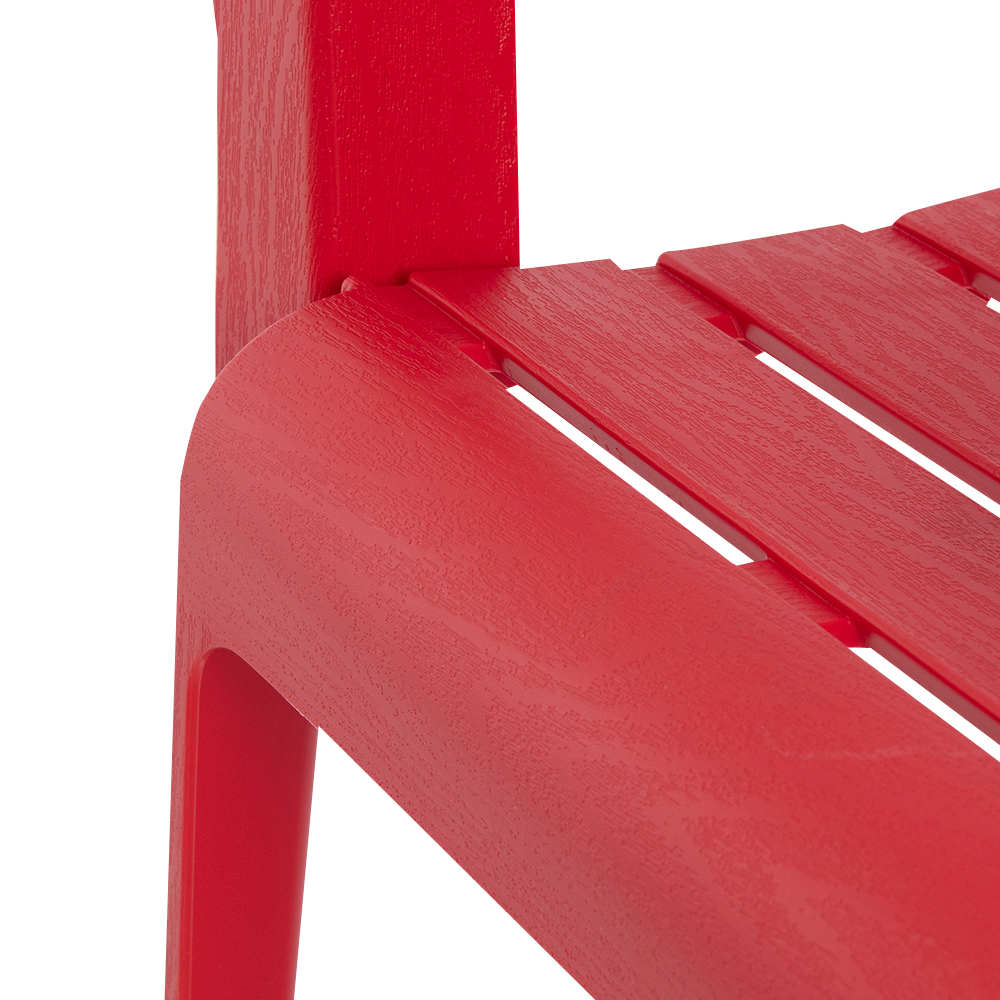 GRACIOUS LIVING Youth Adirondack Resin Chair Red