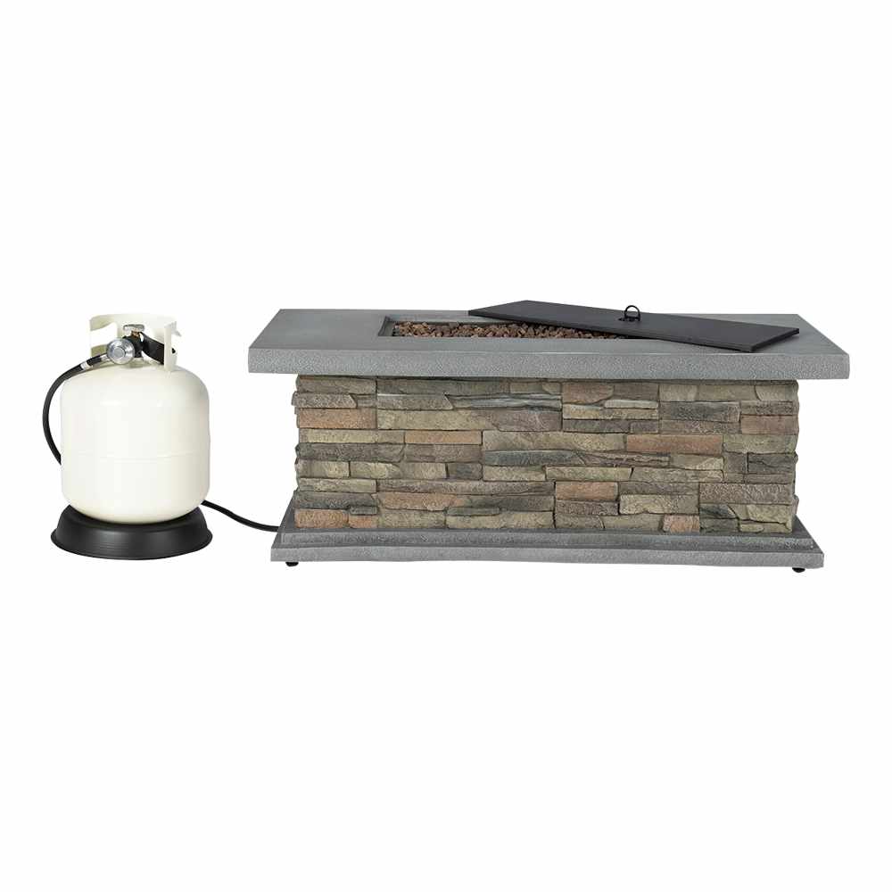 Table-foyer d'extérieur au propane Stone