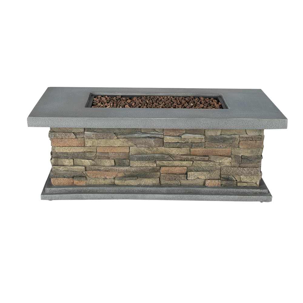 Table-foyer d'extérieur au propane Stone