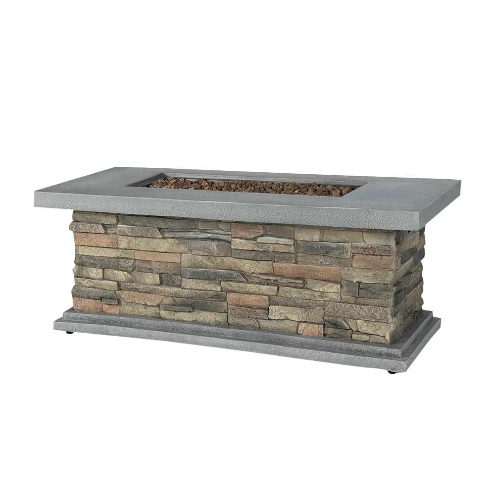 Table-foyer d'extérieur au propane Stone