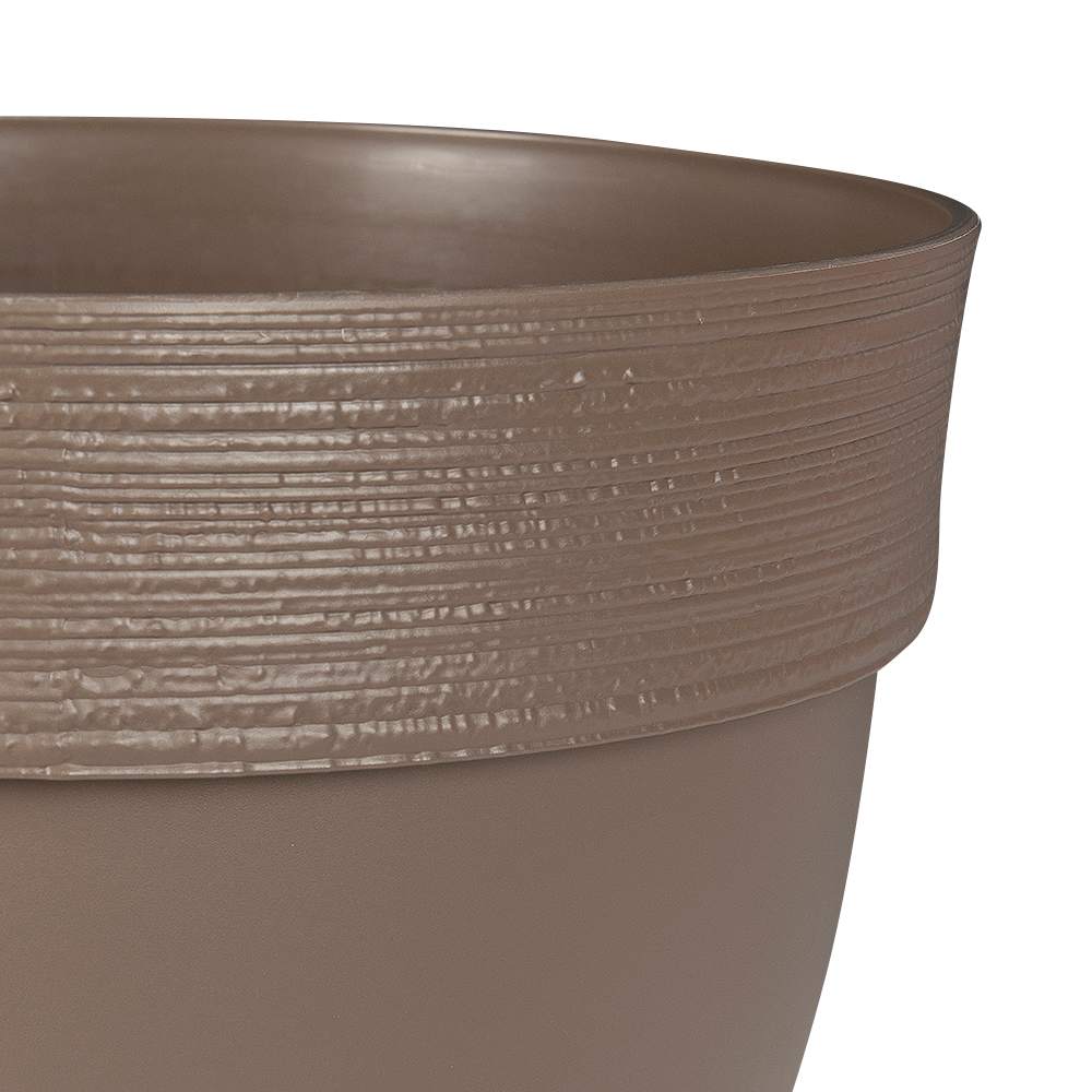 VERTUO Brown Ovo Flower Pot 12&nbsp;in