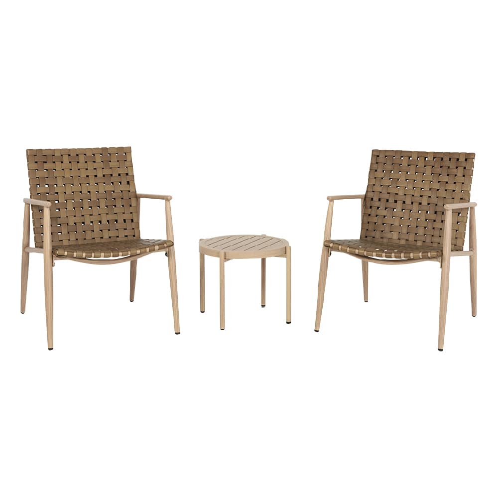 Ensemble de détente aspect cuir 2 places VERTUO