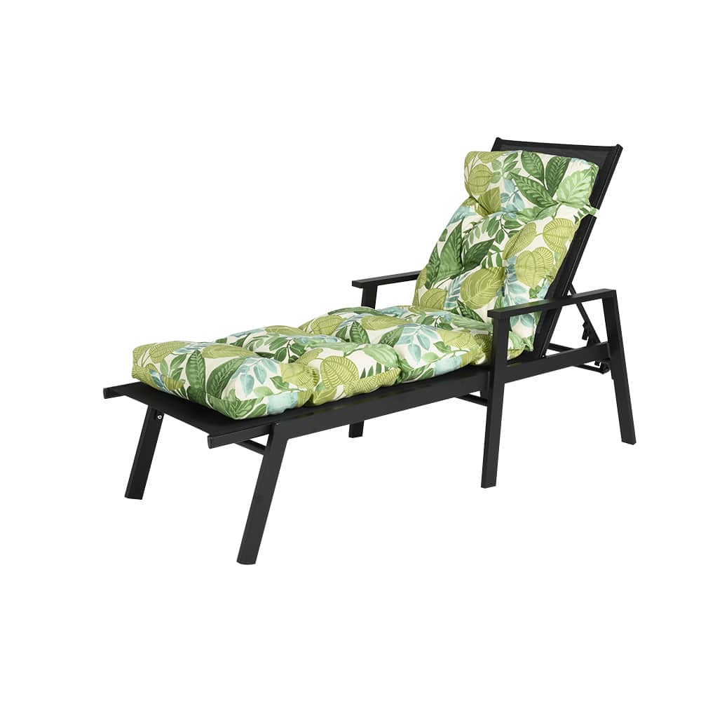 VERTUO Black Aluminum Lounge Chair