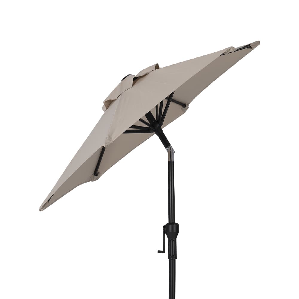 Parasol inclinable beige avec mât en aluminium 4 pi 11 po VERTUO