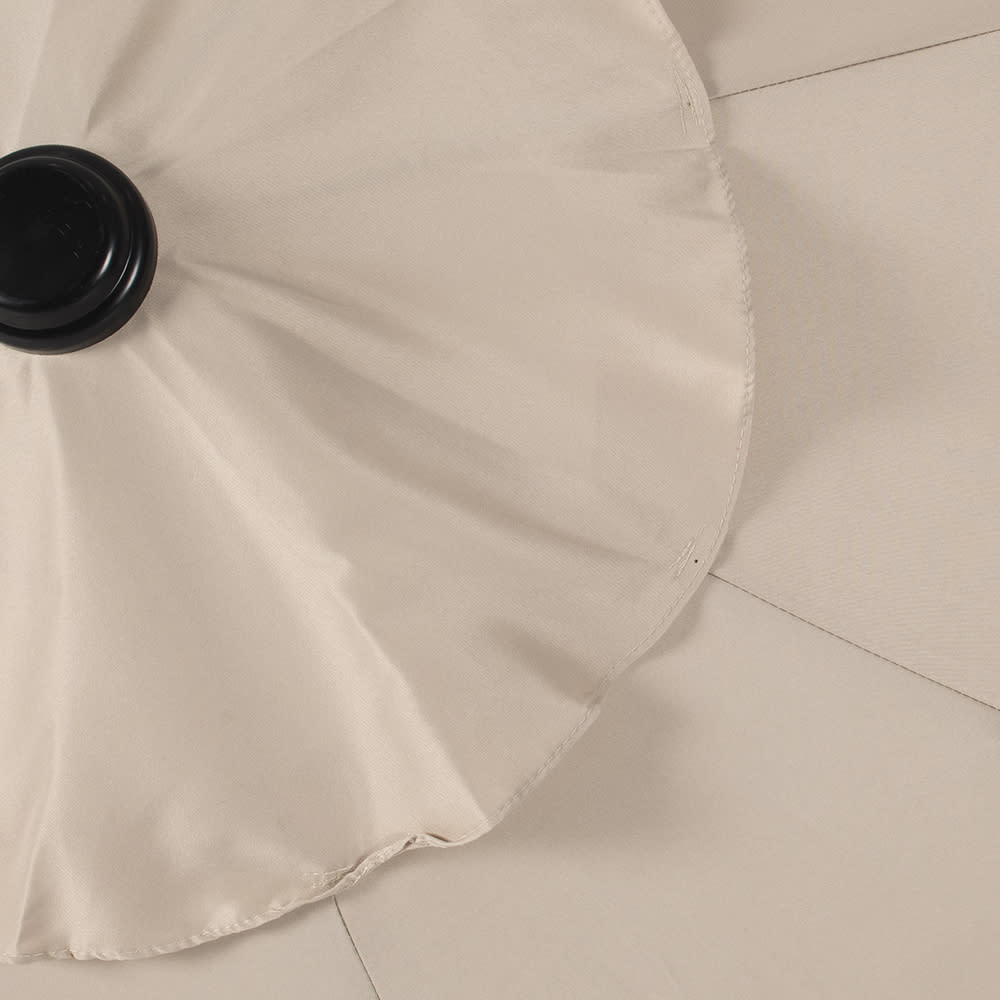 VERTUO Beige Patio Umbrella with Aluminum Pole 9 ft