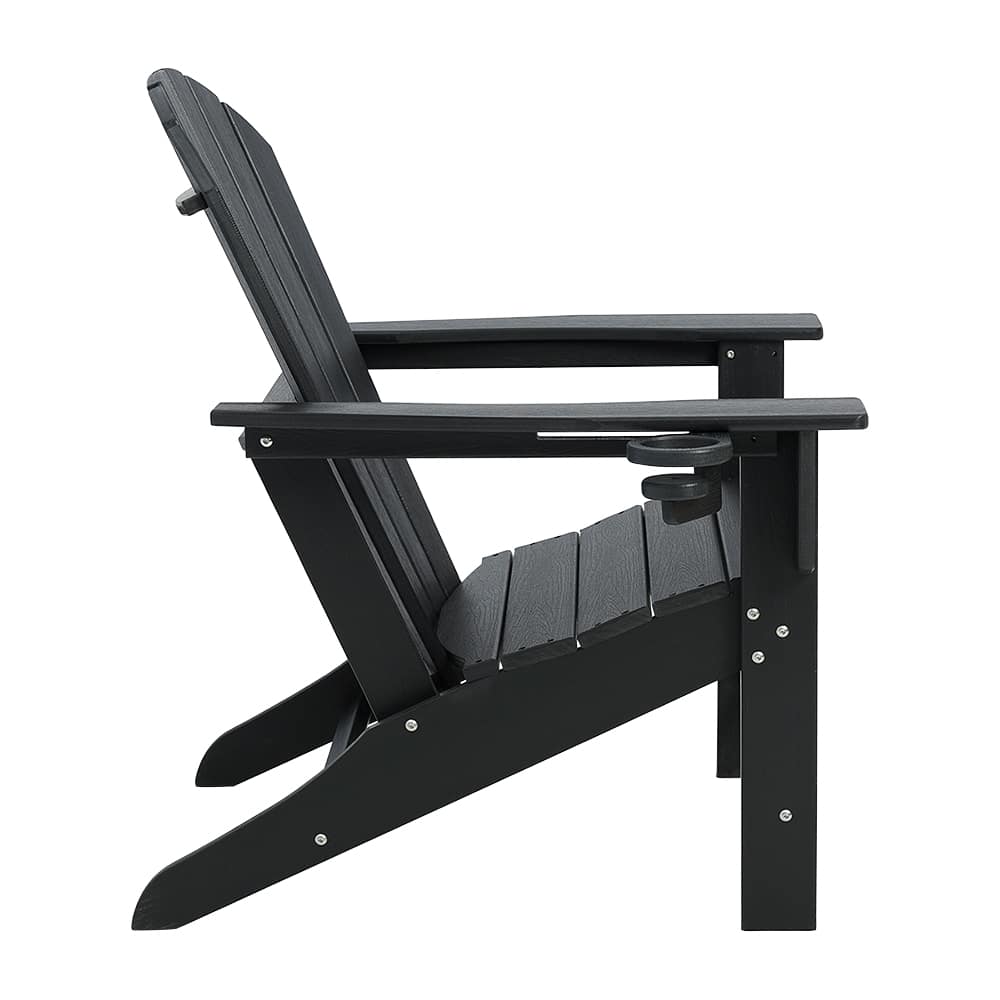 Chaise Adirondack en polyéthylène noire VERTUO