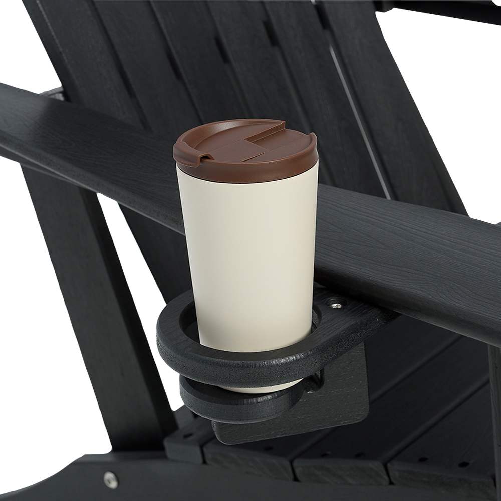 Chaise Adirondack en polyéthylène noire VERTUO