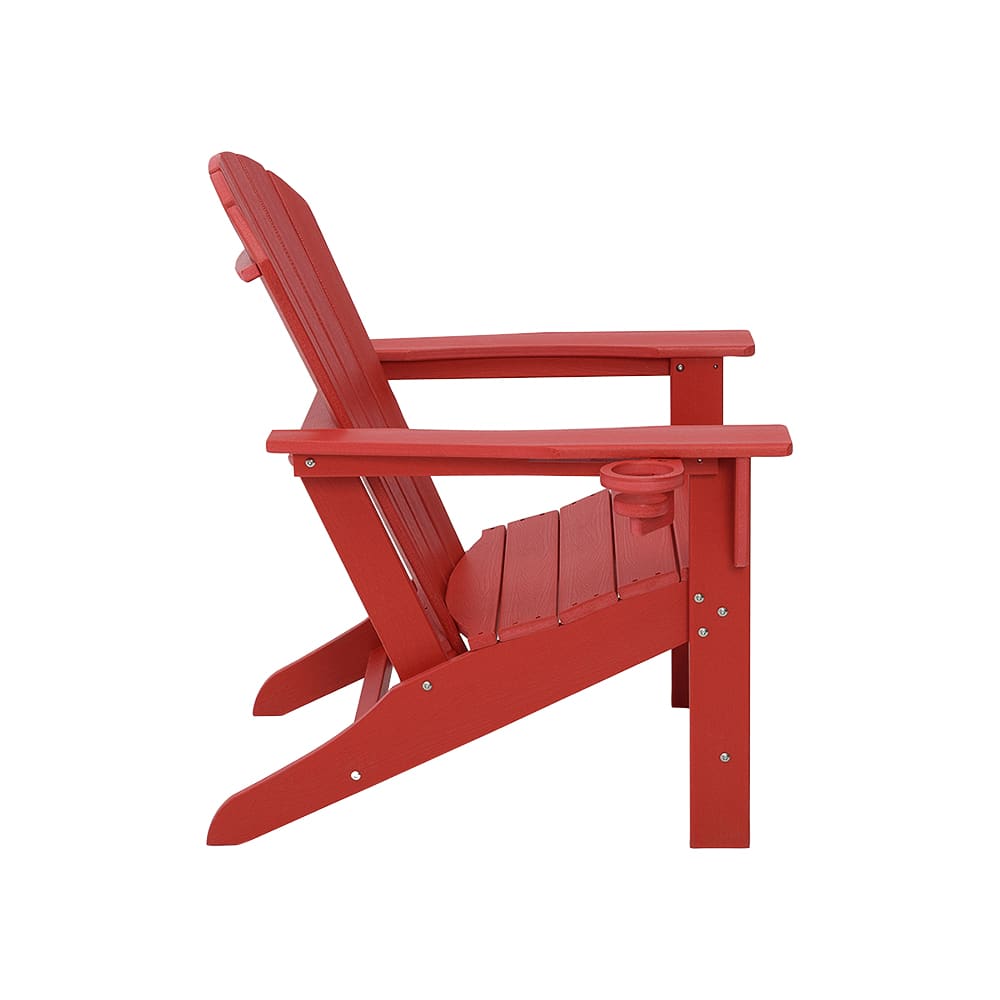 Chaise Adirondack en polyéthylène rouge VERTUO