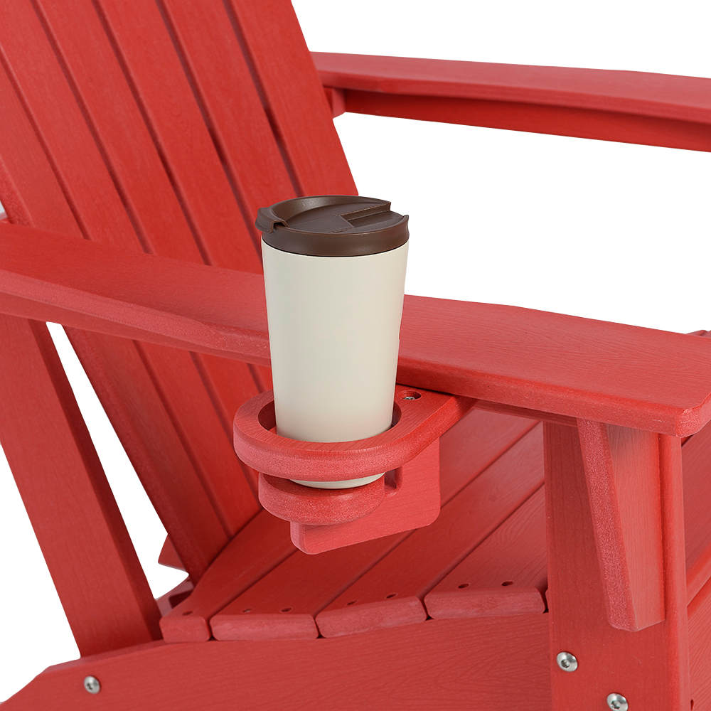 Chaise Adirondack en polyéthylène rouge VERTUO