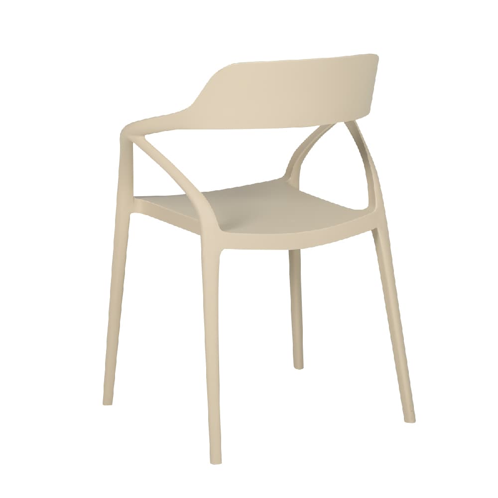 Chaise Distinction en polypropylène beige VERTUO