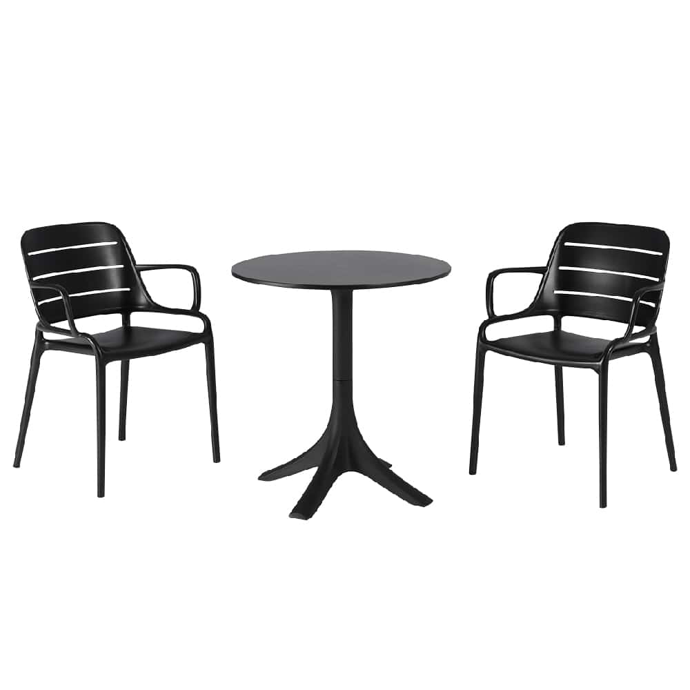 Chaise Fantaisie en polypropylène noir VERTUO