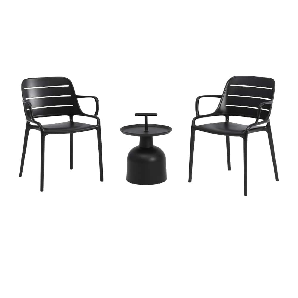 Chaise Fantaisie en polypropylène noir VERTUO